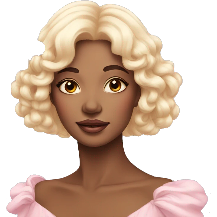 Gorgeous pastel lady with butterflies emoji