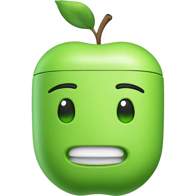 Green Apple AirPod maxes emoji