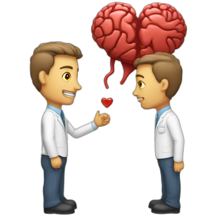 Screwing brain and heart together emoji