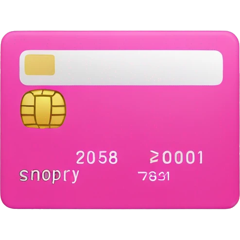 Pink debit card emoji