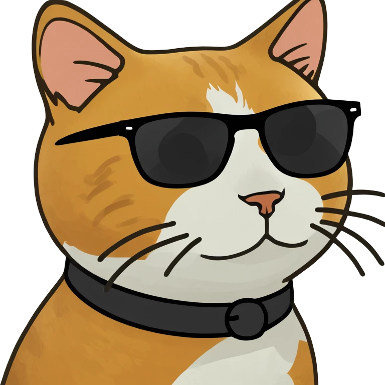 Cat with sunglasses emoji