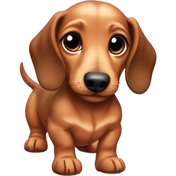 Cuddly dachshund puppy emoji