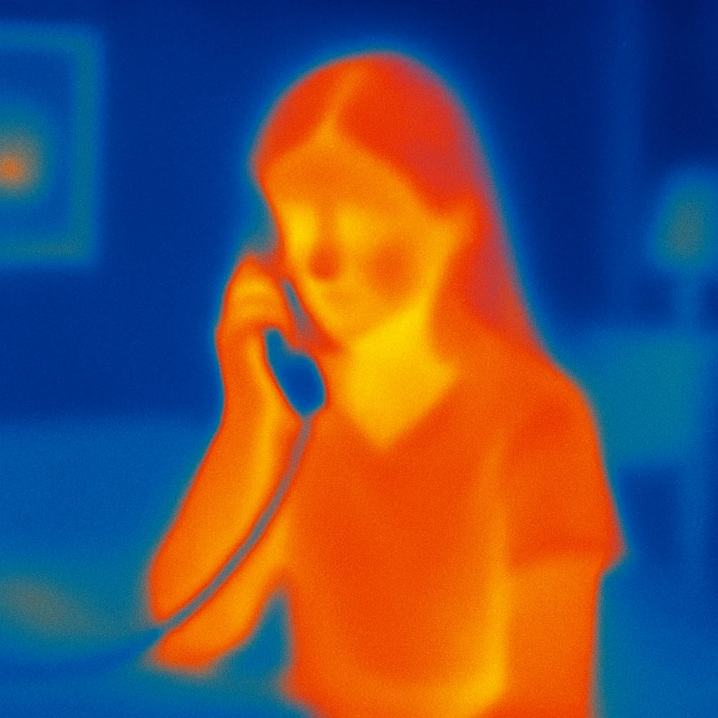 girl talking on telephone in her room emoji