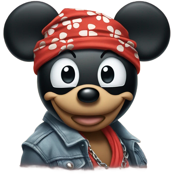 Thug Mickey Mouse emoji