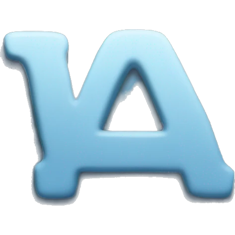 Only the letter A surrounded by clouds. emoji