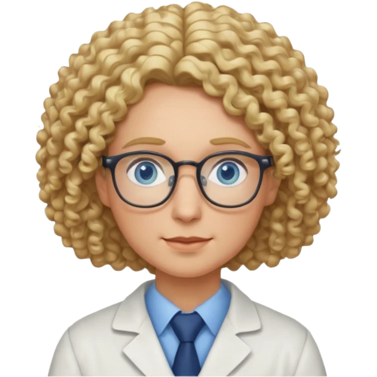 PROFESORA RUBIA, RIZOSA CON OJOS AZULES emoji