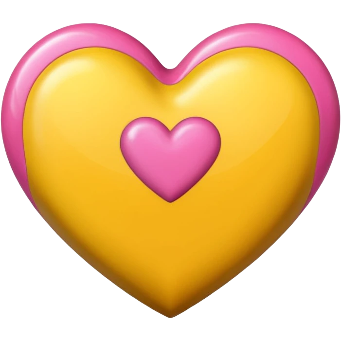 Yellow, Pink and chocolate heart emoji