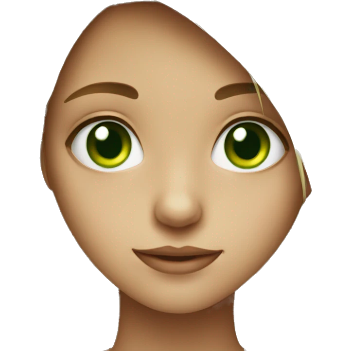 Girl with green eyes emoji