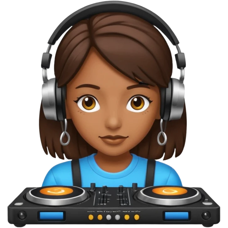 Brown girl dj emoji