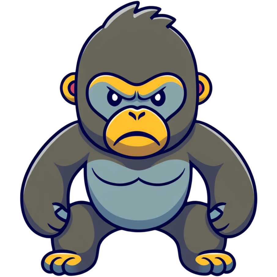 Gorilla mad emoji
