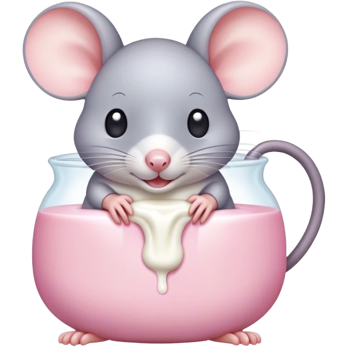 Mouse getting milked emoji