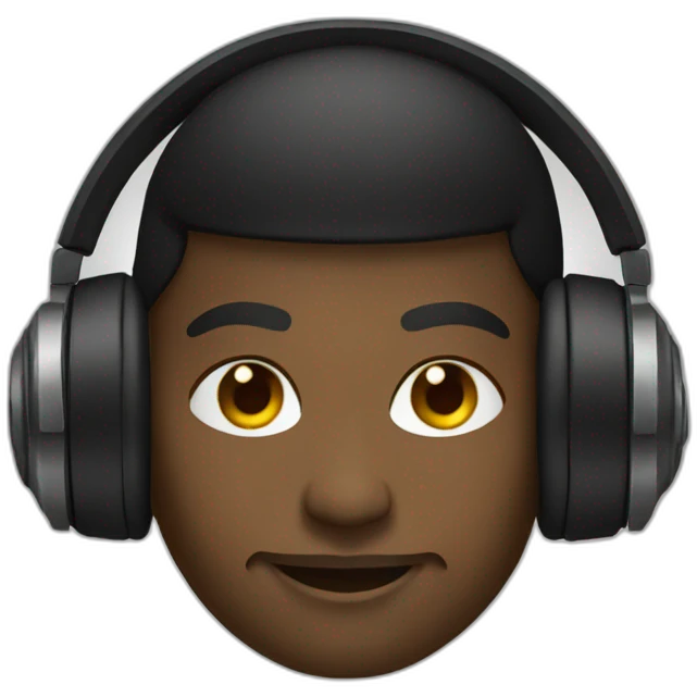 Black dj emoji