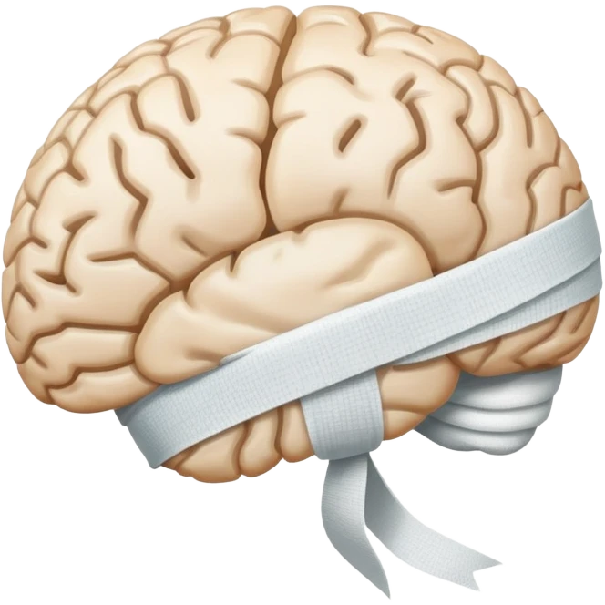 brain wrapped with a bandage emoji