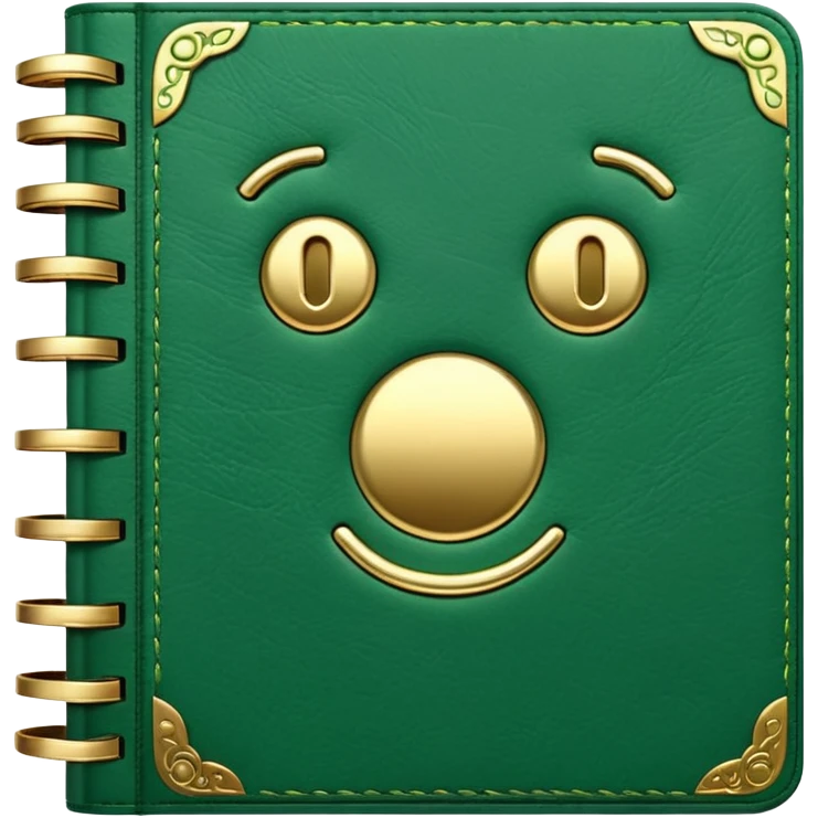 Aesthetic green note journal book emoji