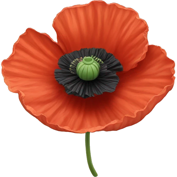 Poppy flower emoji