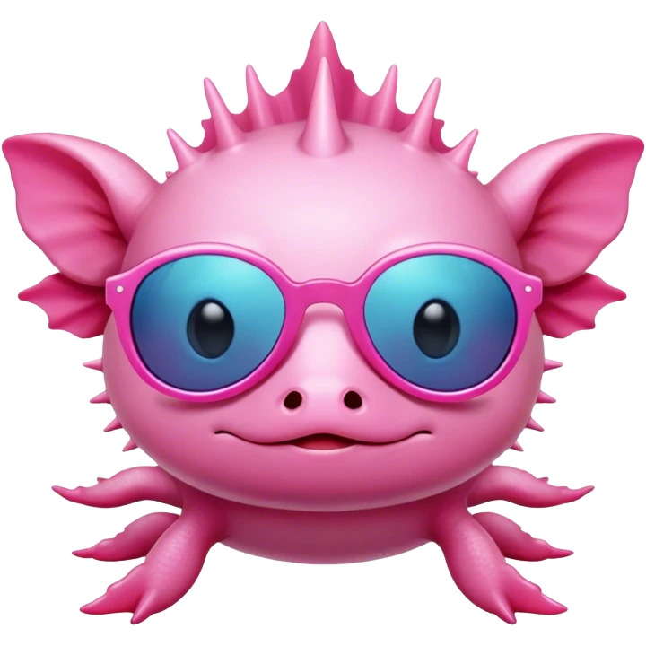 Axolotol with sunglasses  emoji
