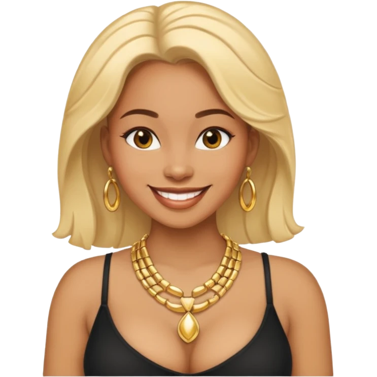 Woman light skinned black with big titties emoji