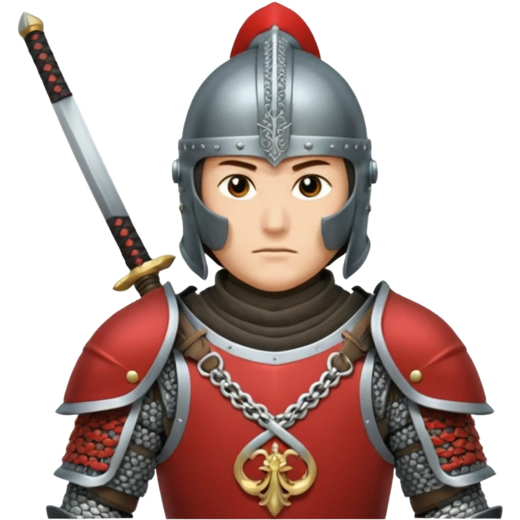 Armored noble with katana at side, kabuto helmet, stern posture. emoji
