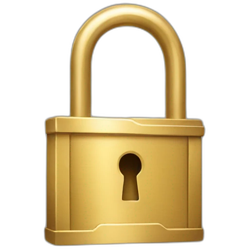 gold lock emoji