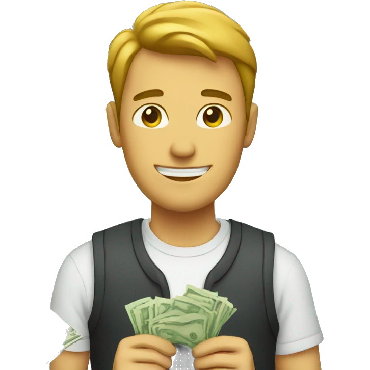 guy holding money emoji