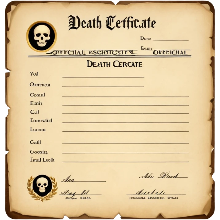 death certificate emoji