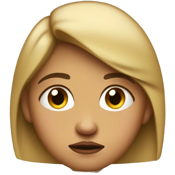 A disappointed girl emoji