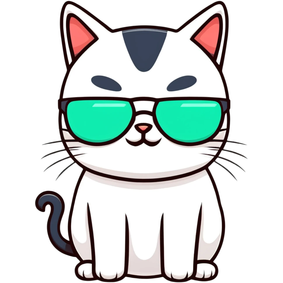 Cat with sunglasses emoji