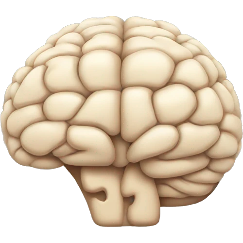 Open minded person with a big brain emoji
