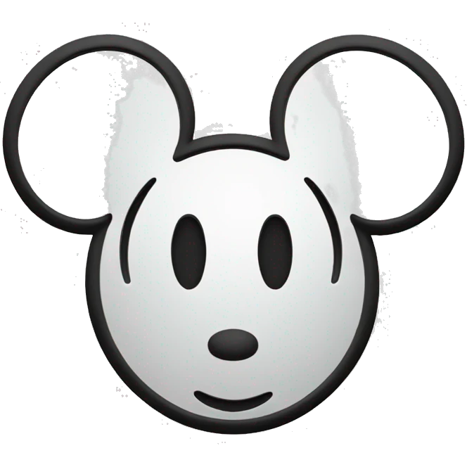 mickey mouse head outline emoji