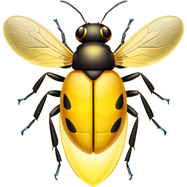 Lightning bug shining light  emoji