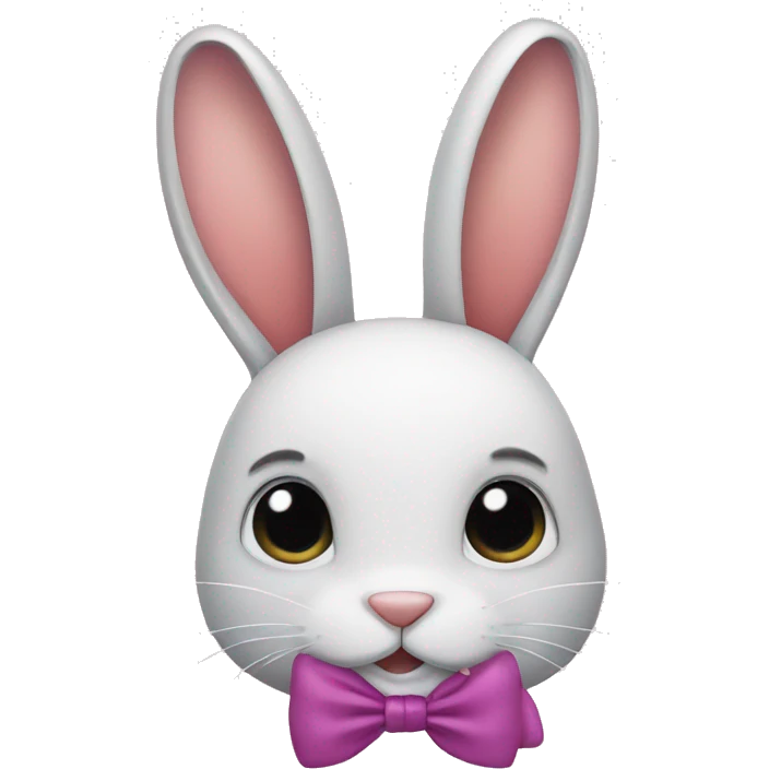 Bunny with bow emoji