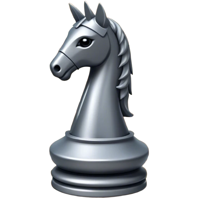 knight/horse chess piece on chess square emoji