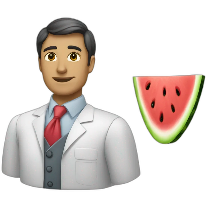 watermelon white collar worker emoji