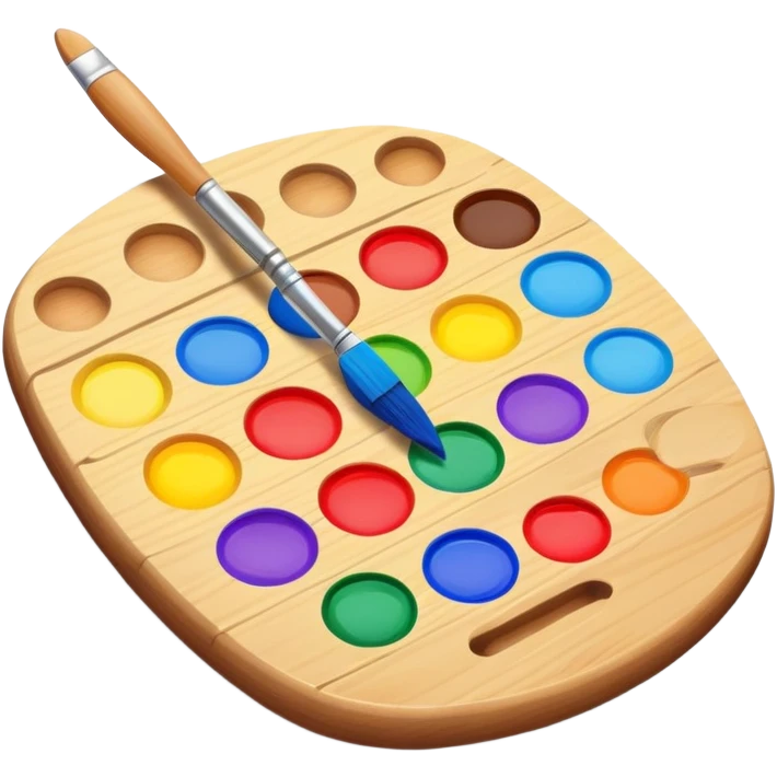 Light color painting palette emoji