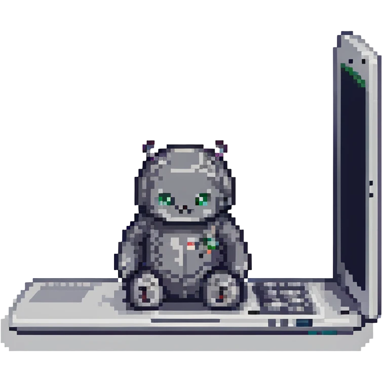 Laptop with tiny legs emoji