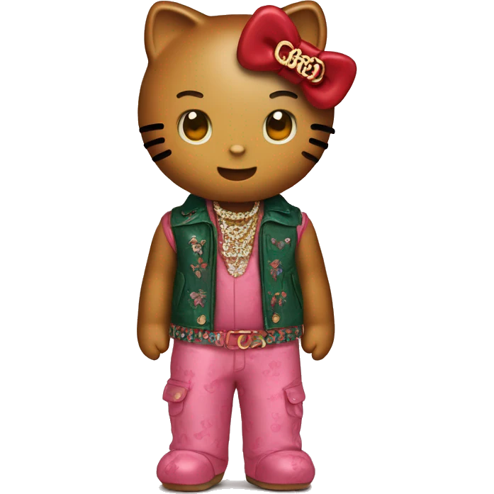 Hello kitty with Gucci outfit  emoji