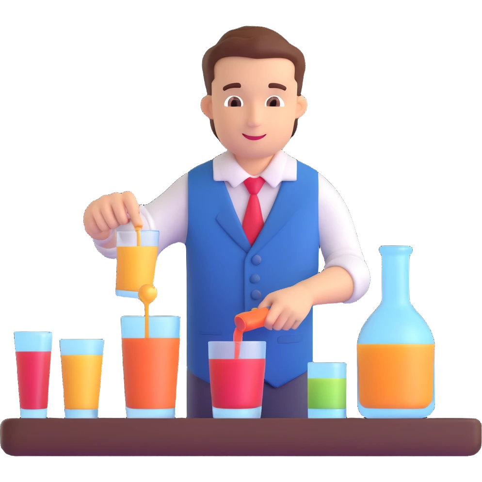 bartender mixing drinks emoji