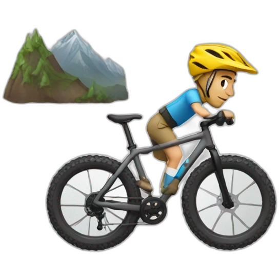 guy who'd rather be mountain biking emoji