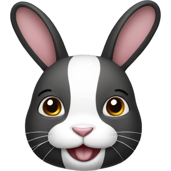 Black and white rabbit emoji