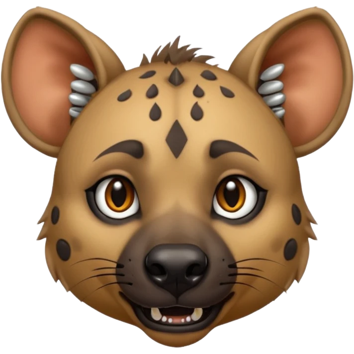 hyena with cheek piercings emoji