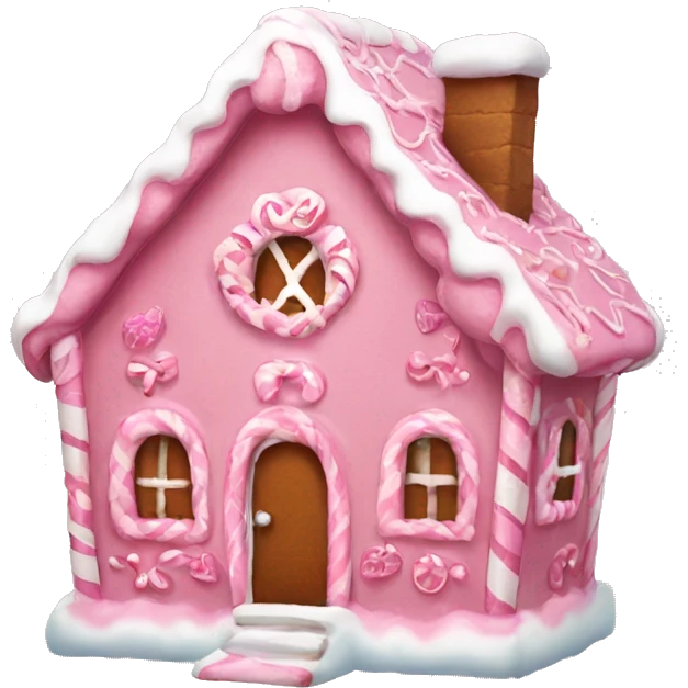 pink gingerbread house  emoji