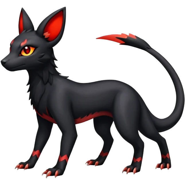 Salandit-Umbreon-Litten-Houndour-Hybrid (Full body) emoji