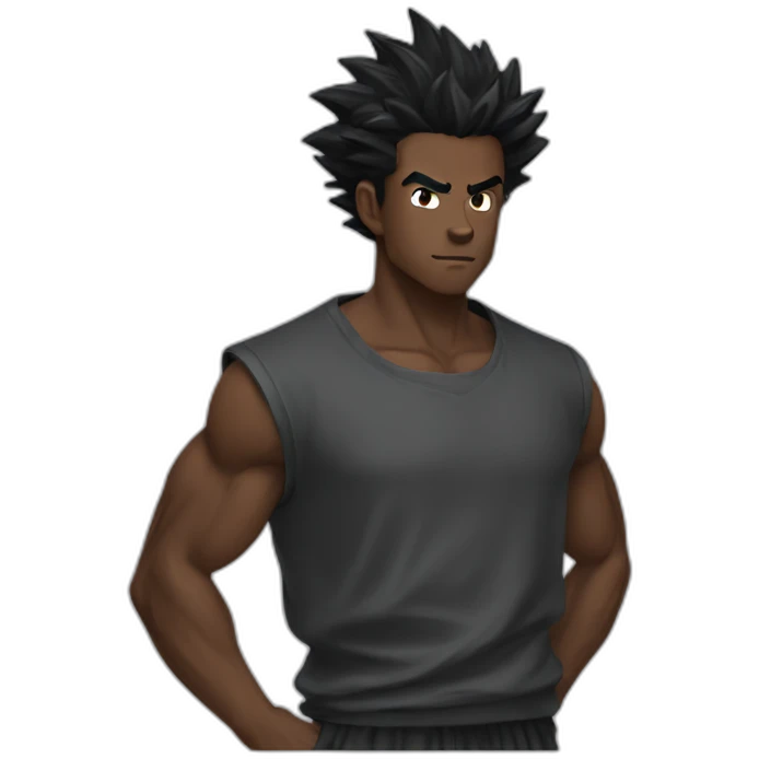 black goku emoji