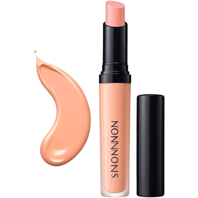 salmon pink makeup packaging concealer emoji