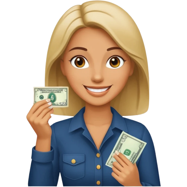 Woman On A dolar emoji