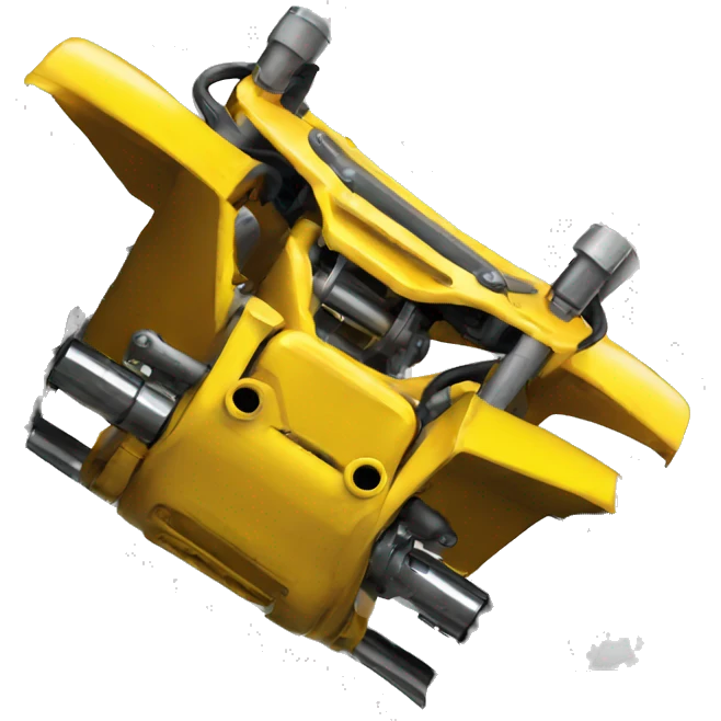suspension mecanism spring under yellow tractor emoji