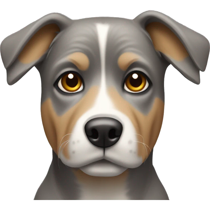 Grey and tan points dog emoji