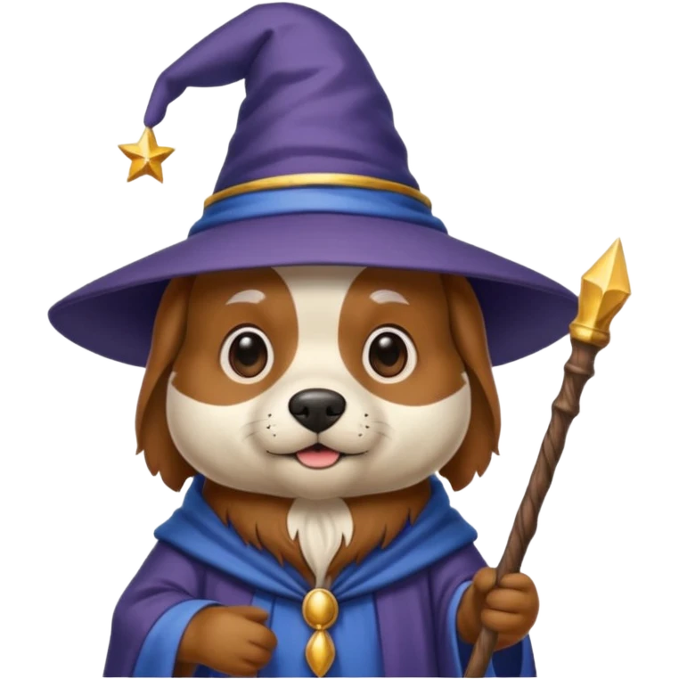 Dog wizard emoji