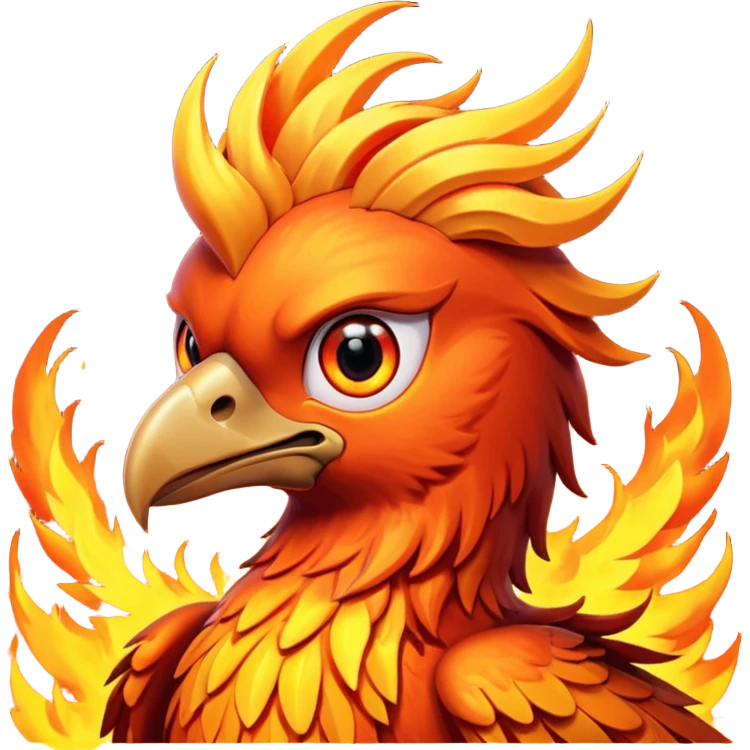 Phoenix in the fire emoji