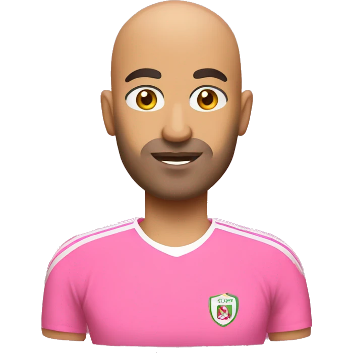 a bald agile coach from liban with pink tshirt emoji